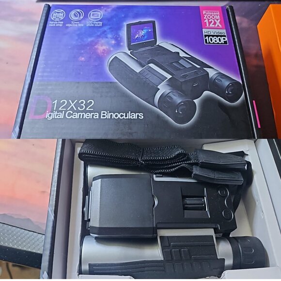 5M 2" LCD 16GB Digital Binocular with Camera 12X Zoom Video Photo Recorder - Picture 1 of 4